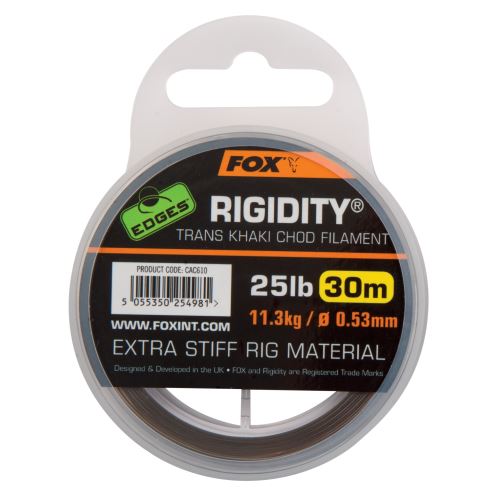 Fox Edges Rigidity Chod filament 0,57 mm 30lb x 30 m trans khaki