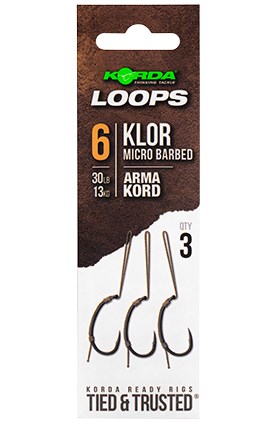 Korda Loop Rigs Klor 30lb vel.6