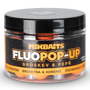 Mikbaits Fluo Pop-up Boilies Peach Pepper 14mm 150ml