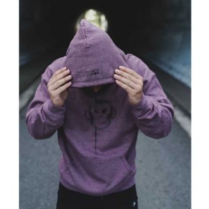 Monkey Climber Hoodie Povrchová mikina Heather Burgundy velikost L