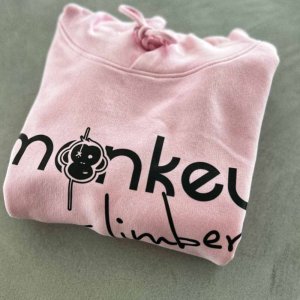 Monkey Climber Sweatshirt Front Cover Pink velikost. XL