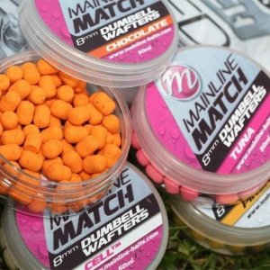 Mainline Match Dumbell Wafters 10mm Orange - Chocolate