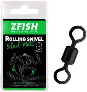 Zfish Rolling Swivel Black Matt velikost 8