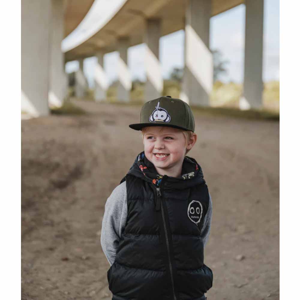 Monkey Climber Kiddo USA snapback kšiltovka Olive with Black peak