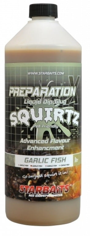 Starbaits Prep x Squirtz 1L Garlic Fish