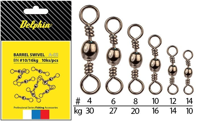 Delphin Barrel Swivel A-02/10ks BN/14