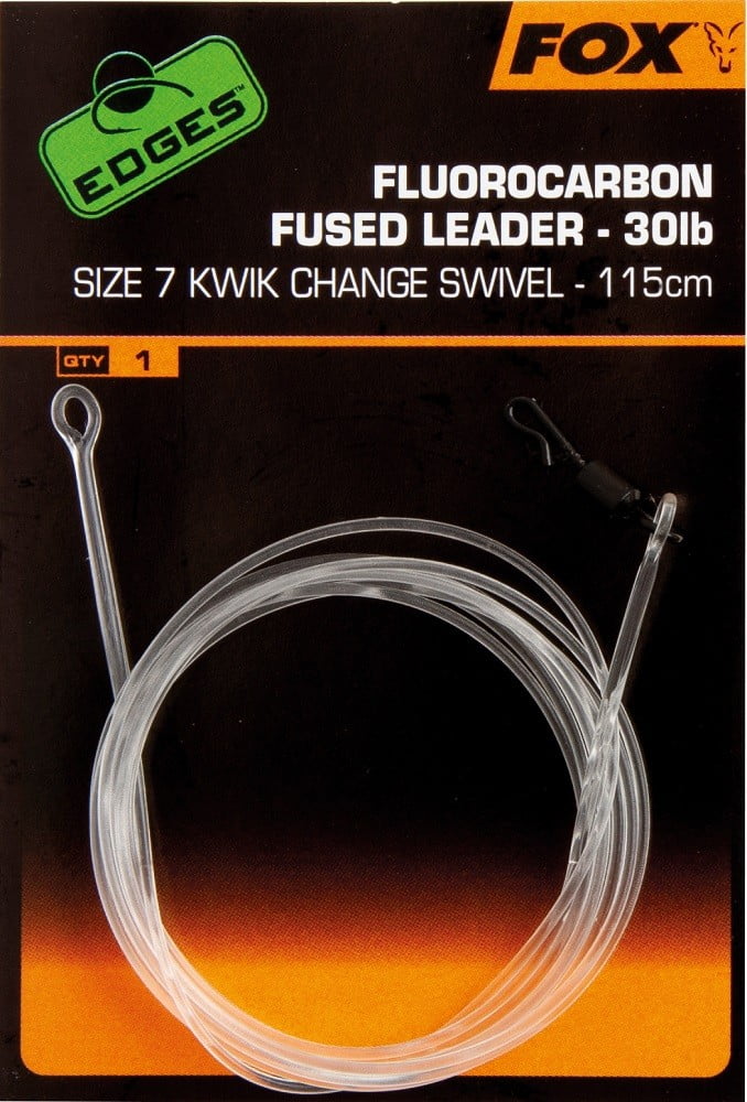 Fox Fluoro Fused Leader 30lb sz 7 swivel