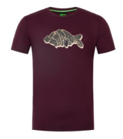 Korda Outline Tee Burgundy velikost XL