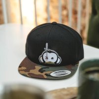 Kšiltovka Monkey Climber Snapback Black with Camou Peak