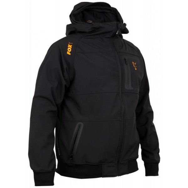 Fox collection Black / Orange Shell hoodie - M