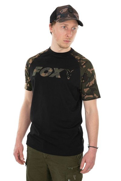 Fox Black Camo Raglan T vel. L