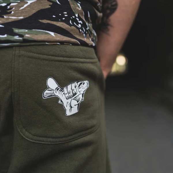 Monkey Climber Tepláky Carp Shaka Joggers Tinny Olive velikost M