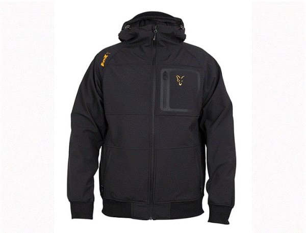 Fox collection Black / Orange Shell hoodie - L