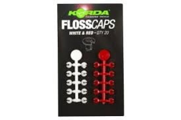 Korda Floss Caps White/Red