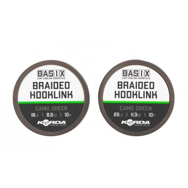 Korda Basix Braided Hooklink 25lb 10m