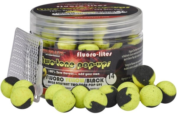 Starbaits POP UP FLUORO LITE Two Tone 14mm 60g zlto/cierne