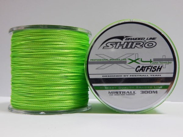 Mistrall Shiro Catfish 300m 0,40mm fluo green 48,2kg