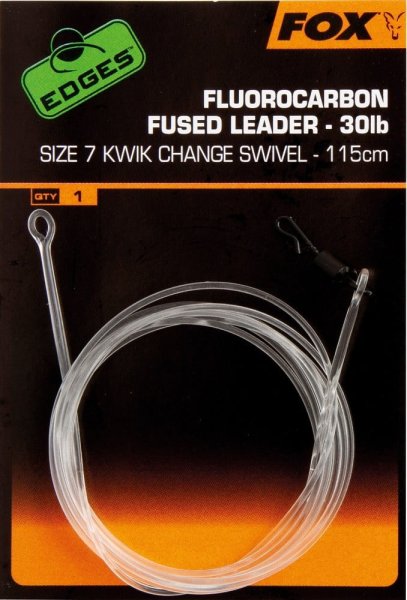 Fox Fluoro Fused Leader 30lb sz 7 swivel