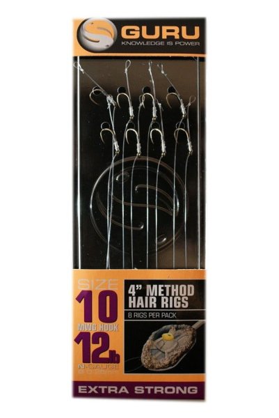 Guru 4" Method Hair Rigs (standard) 10 cm - 10 MWG - 12lb